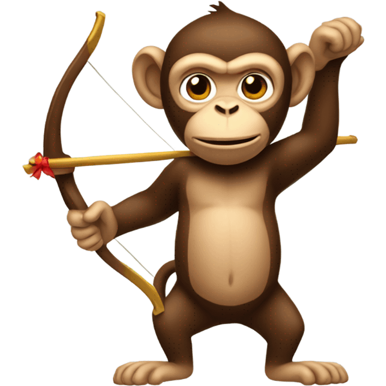 Monkey with bow emoji