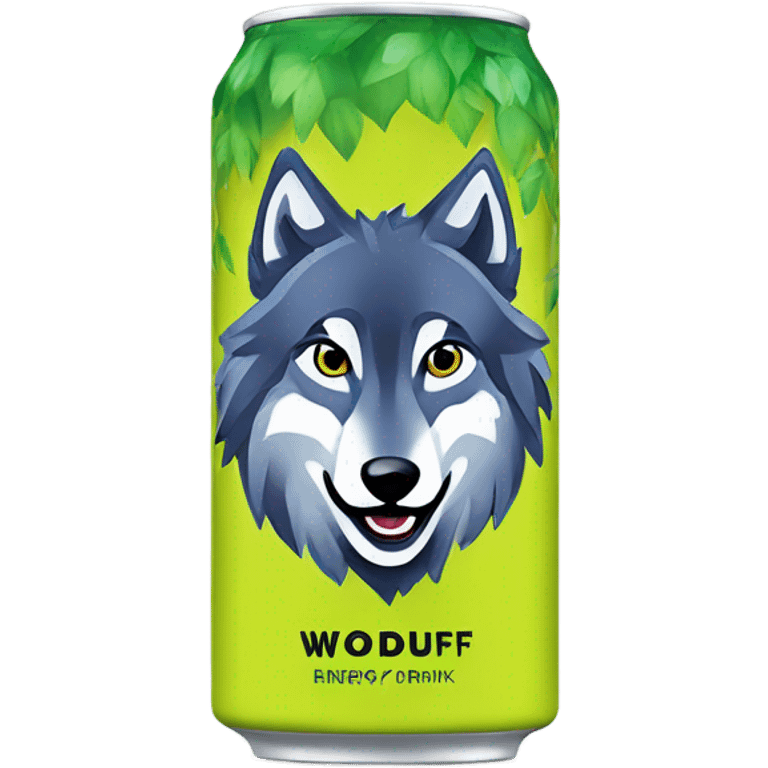 Woodruff wolf Energy Drink can emoji