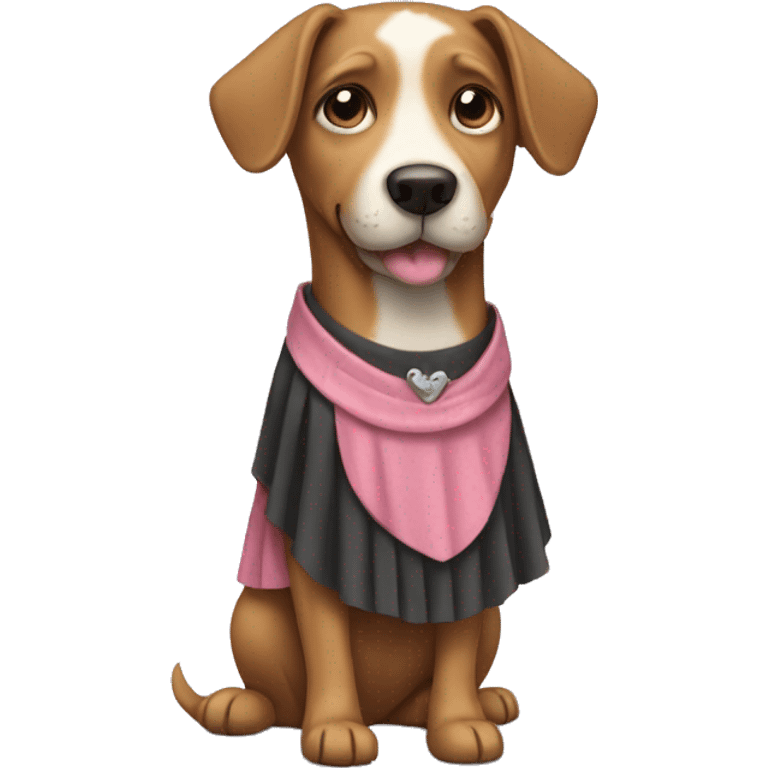 Dog wearing a skirt  emoji