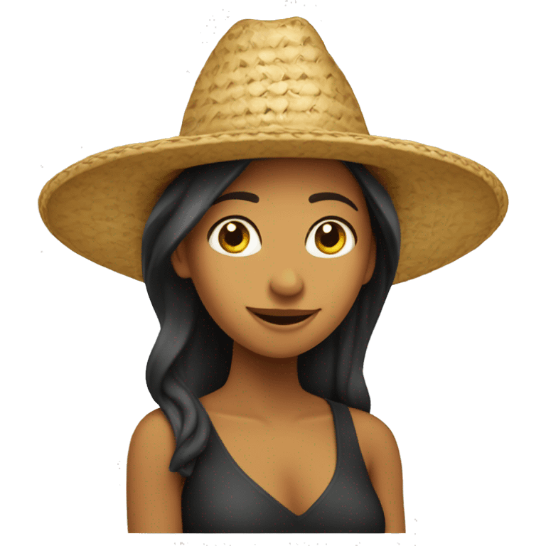 Carita estresada con sombrero  emoji