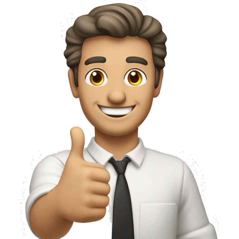 Smiling Italian man showing thumbs up  emoji