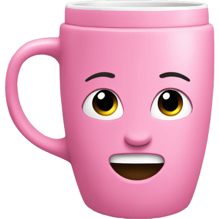 Pink coffee mug emoji