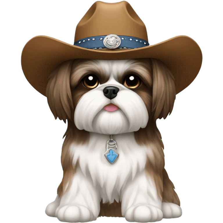 Shih Tzu wearing a cowboy hat  emoji