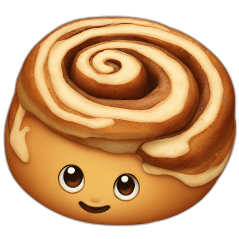 cinnamon bun head emoji