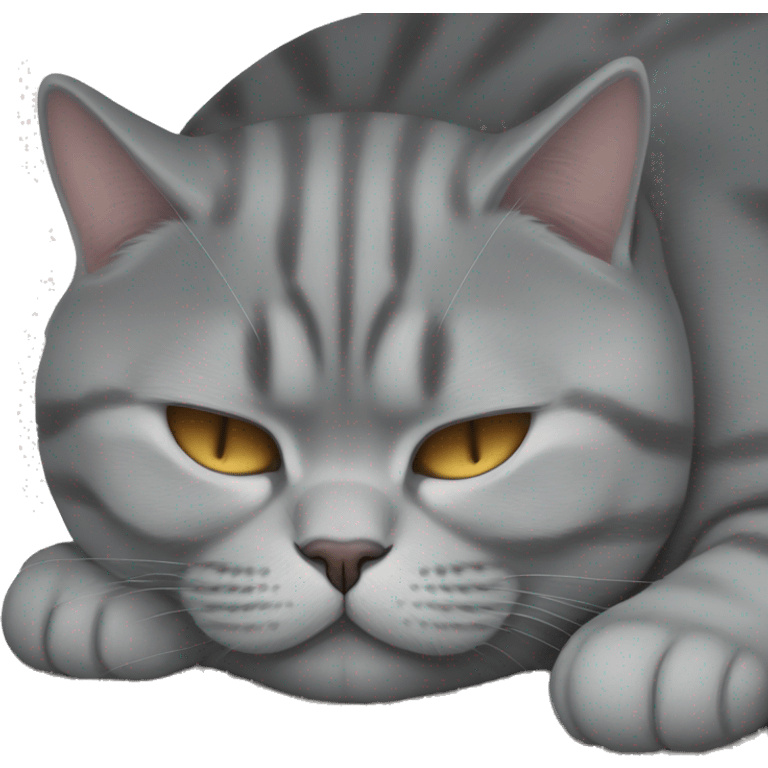 Sleeping british shorthair cat emoji