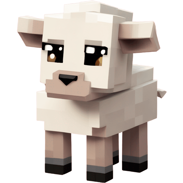 Little lamb in love, Minecraft style  emoji