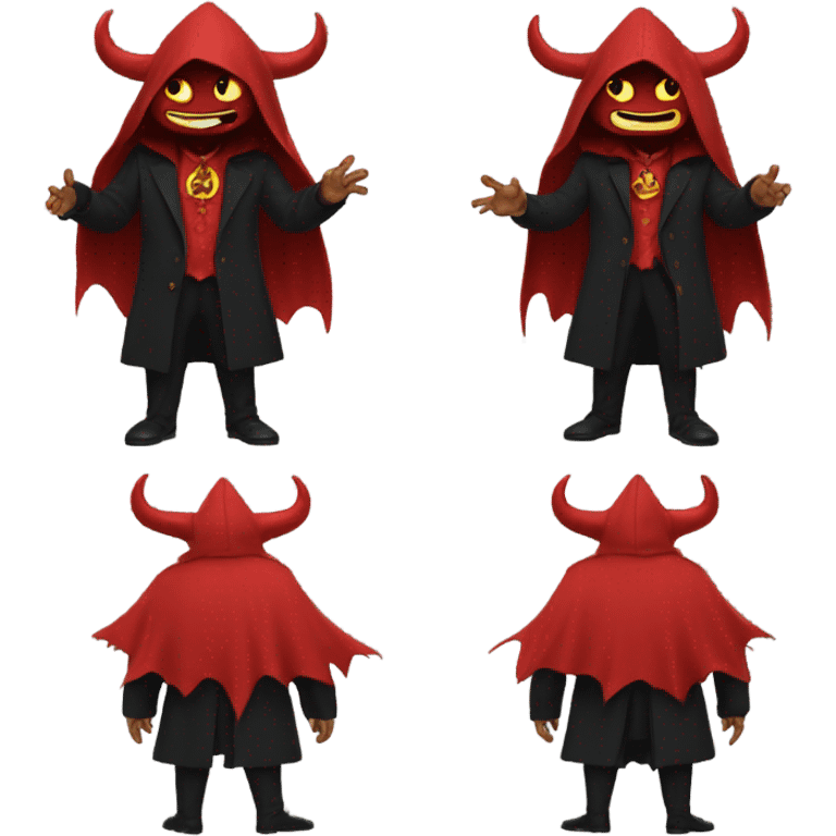 satan evil villian suit front and back emoji