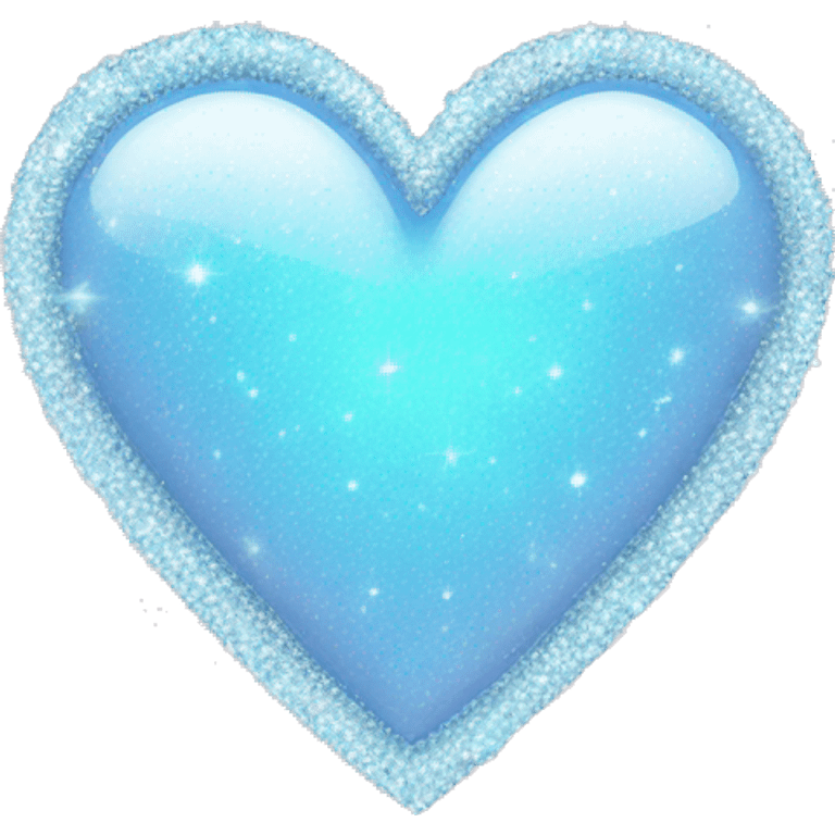 Sparkling pastel blue heart emoji