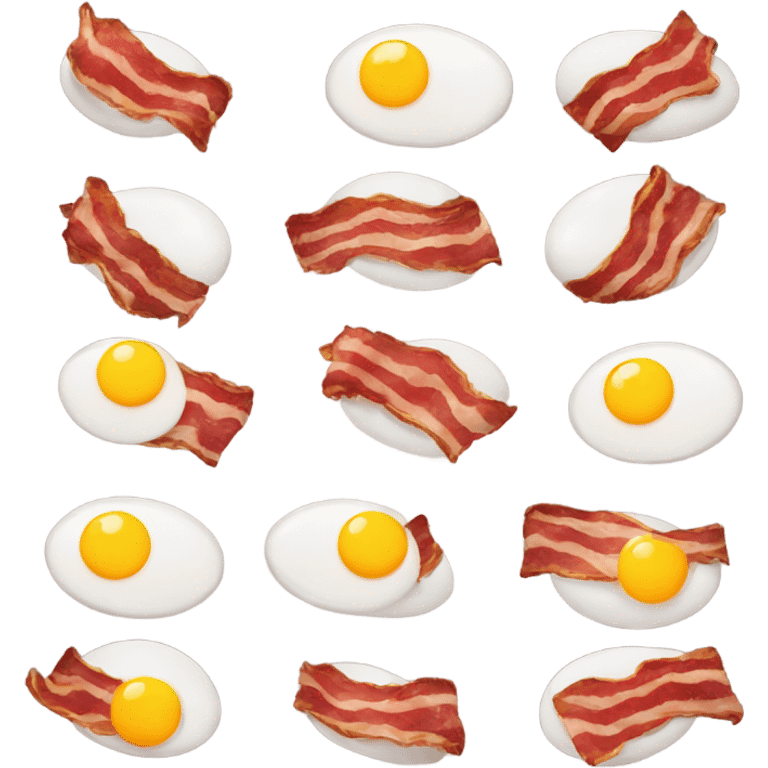 Dancing bacon on eggs emoji