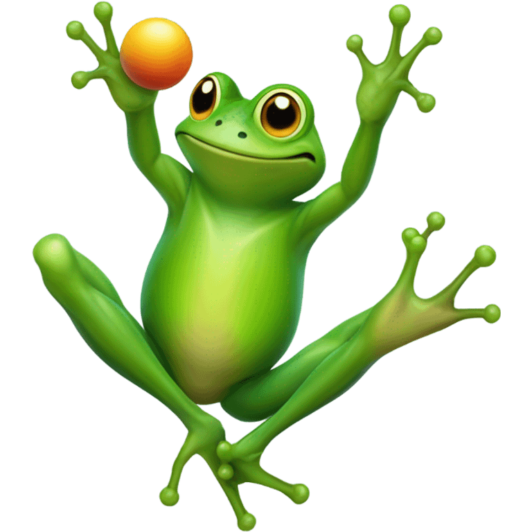 Frog throwing ball  emoji