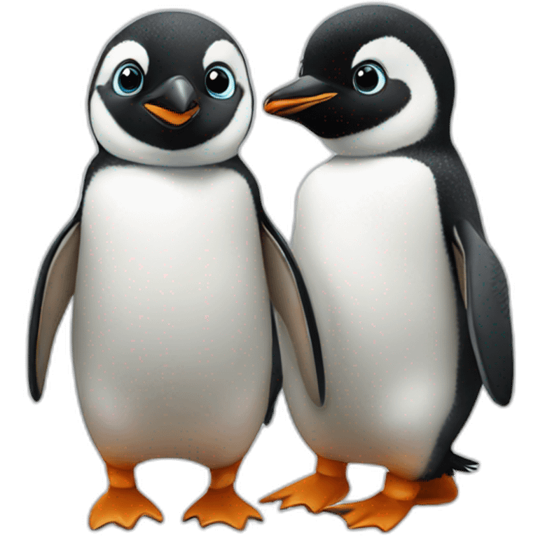 Couple of baby penguins emoji