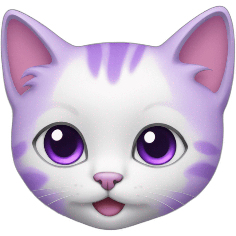 Purple kitten with notification emoji