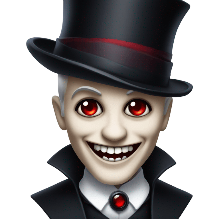 Vampire with a top hat emoji