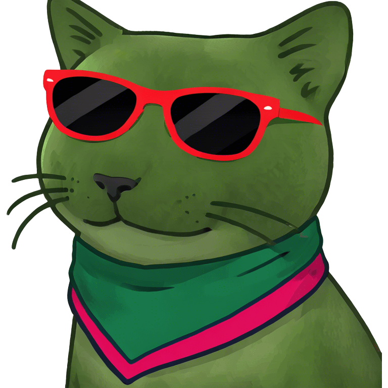 Cat with sunglasses emoji