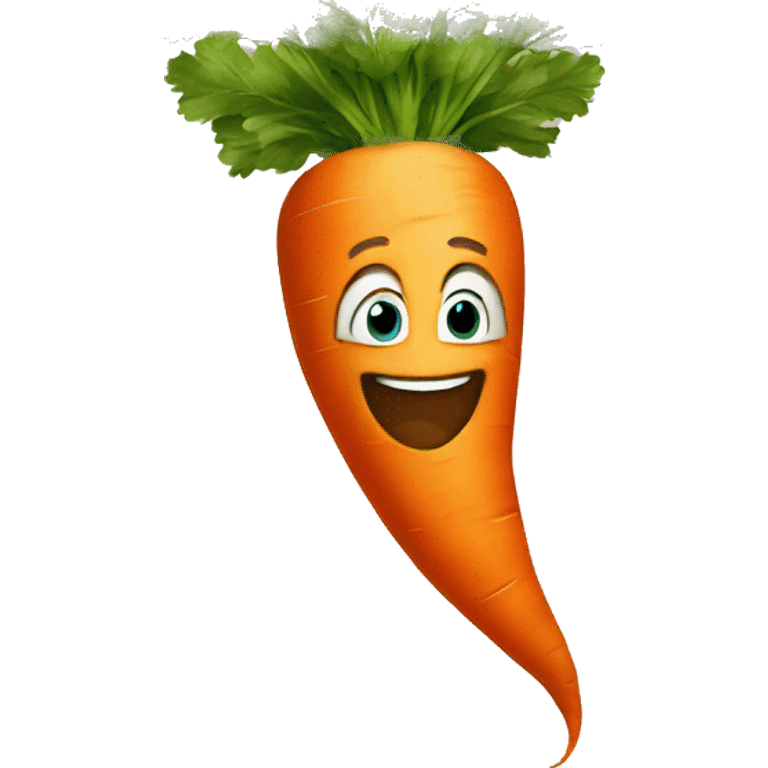 A happy carrot emoji