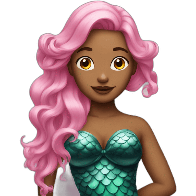 Mermaid with pink hair emoji