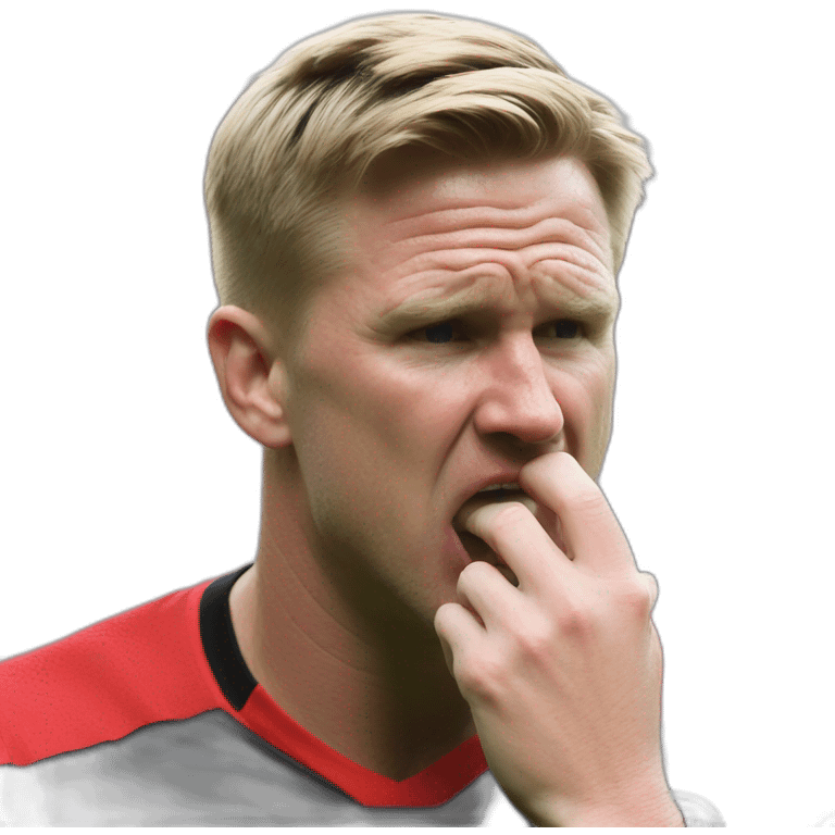 Eddie Howe biting nails emoji