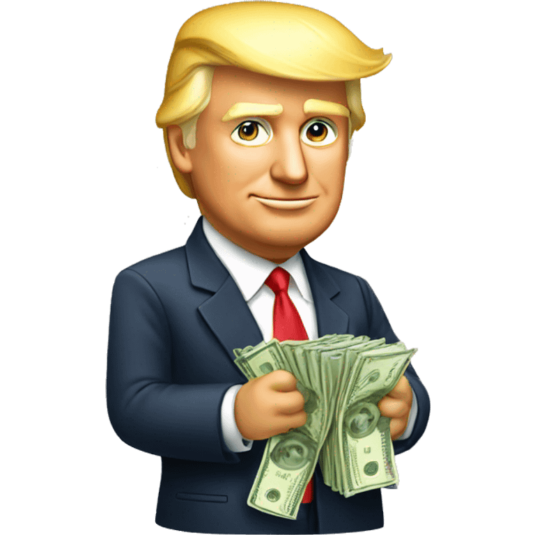 donald trump with money emoji