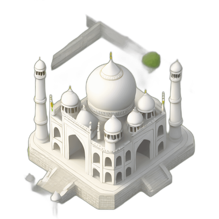 Taj mahal isometric emoji