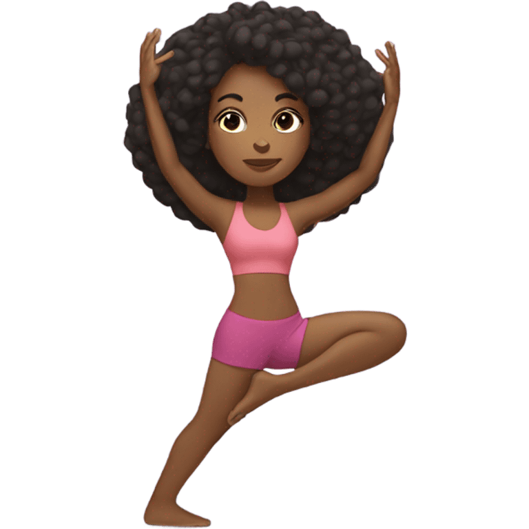 Light skin black woman practicing yoga emoji