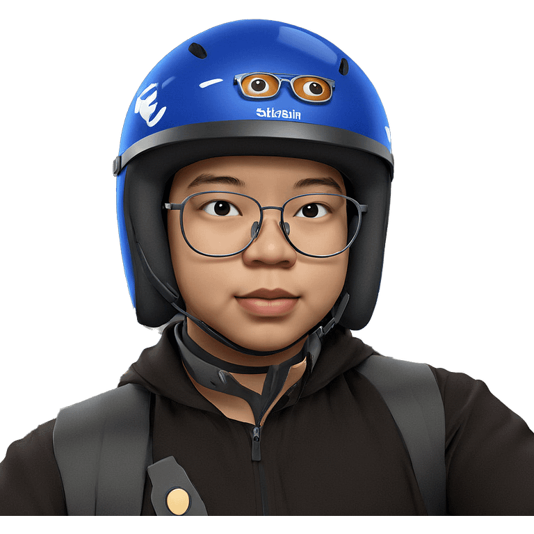 realistic solo with glasses helmet emoji