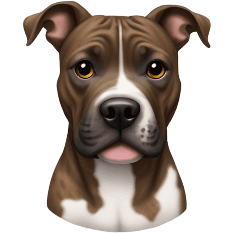 Brindle black nose pitbull emoji