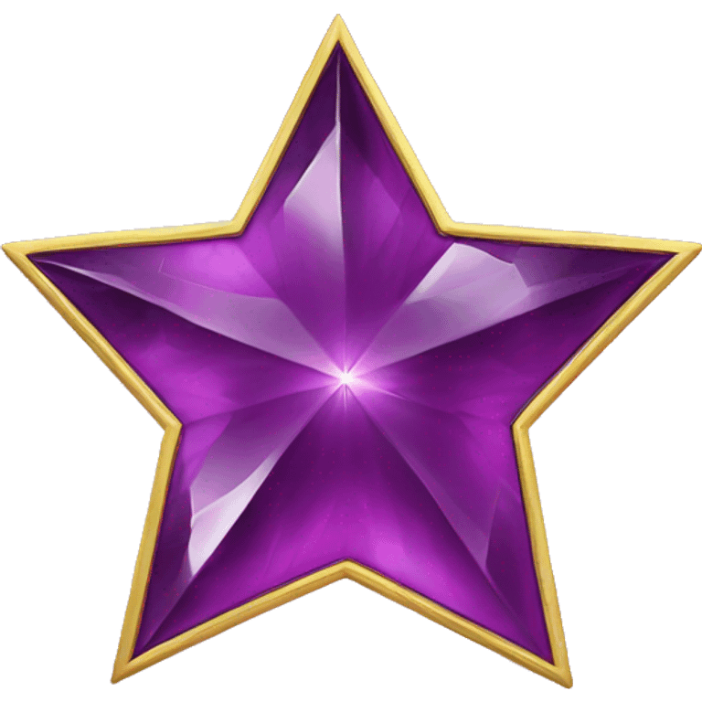 purple diamond star with gold margins emoji