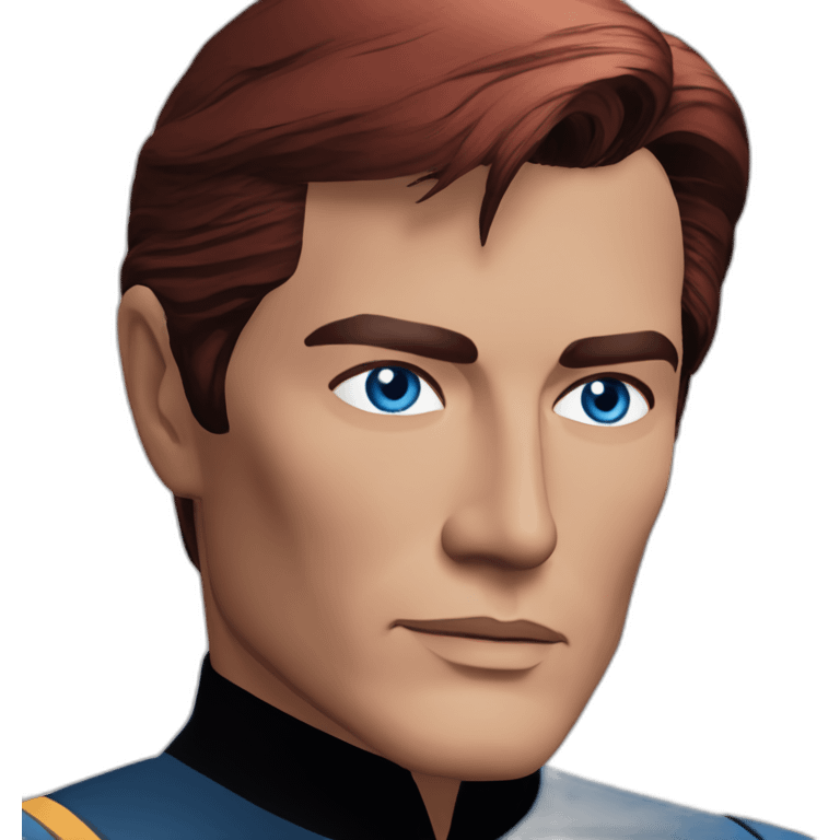 Alain delon blue eyes red hair Star Trek emoji