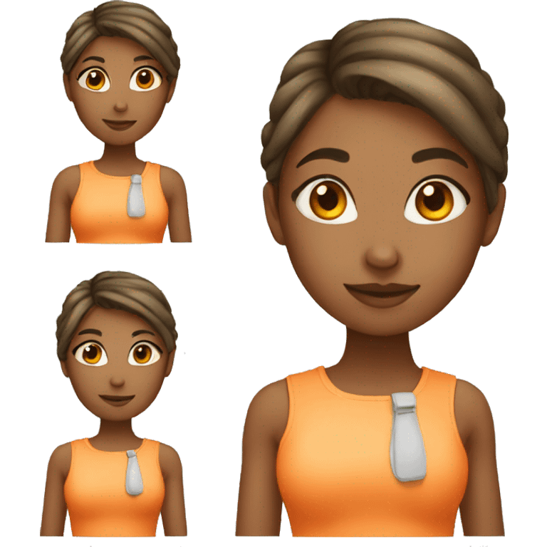 Girl of air orange emoji