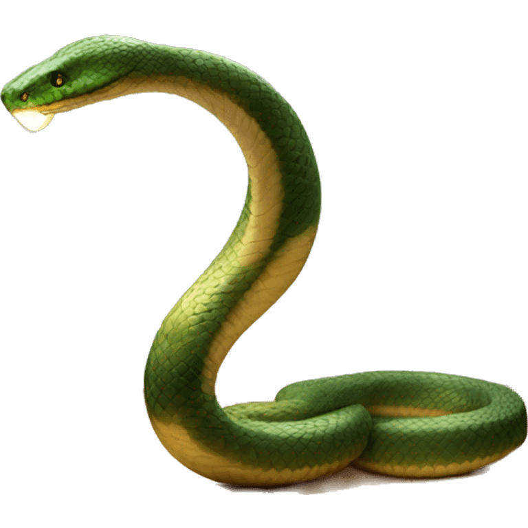 A snake on a desk. The snakes head should be replaced with a lamp. The snakes tail should be connected to a battery emoji