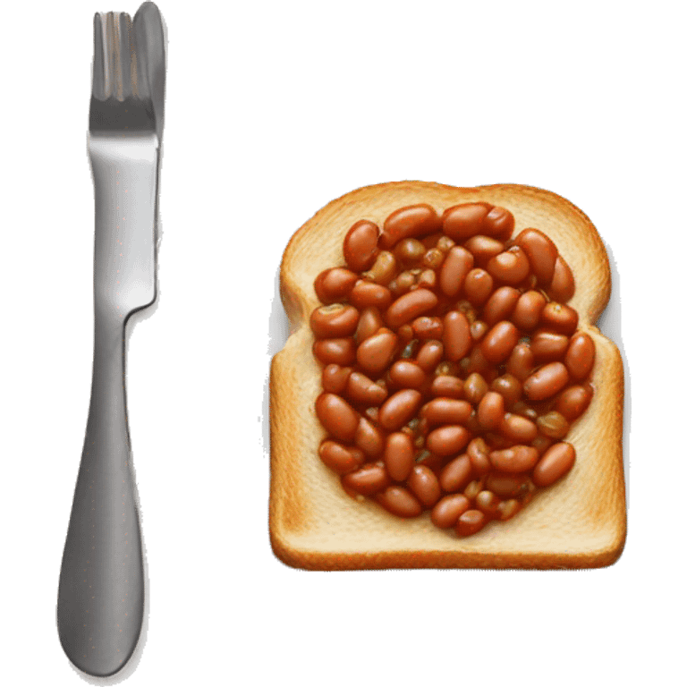 Baked beans on a slice of toast emoji