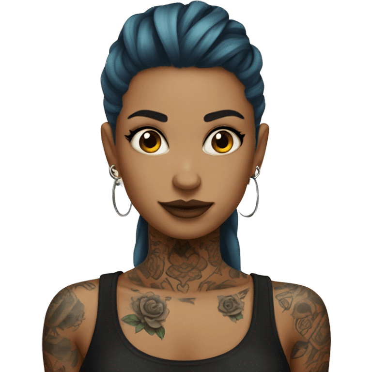 Tattooed girl emoji