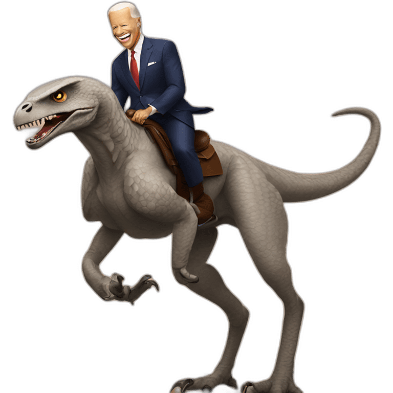 raptor riding biden emoji