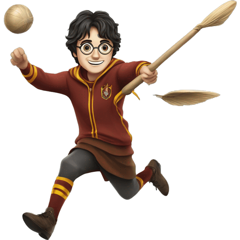 Harry Potter playing quidditch emoji