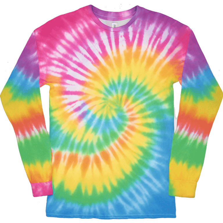 Long sleeve tie dye shirt emoji