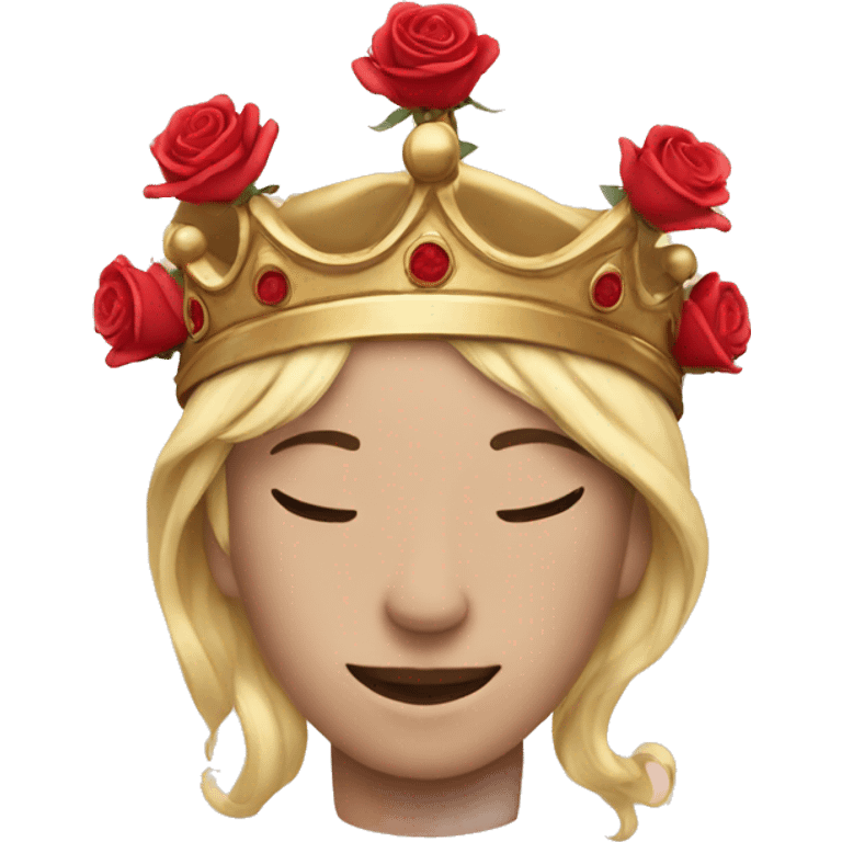 Crown with roses  emoji