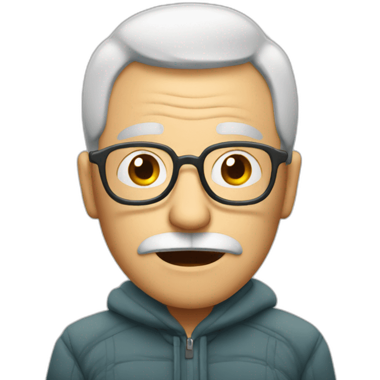 grandpa with a cold emoji