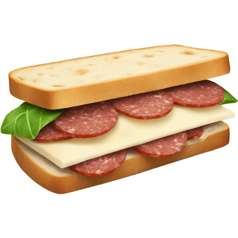 Sandwich with milano salami and mozzarella emoji