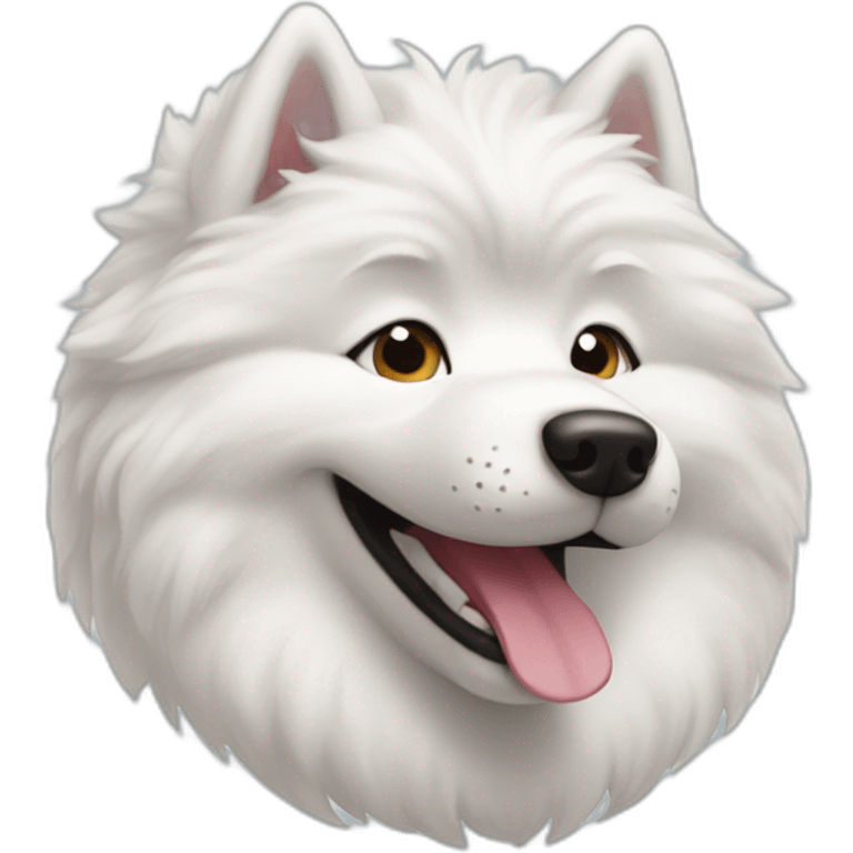 Samoyed smiling emoji