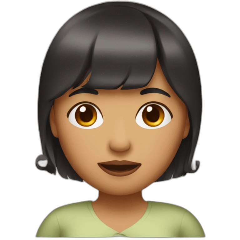 pregnant woman with bang emoji