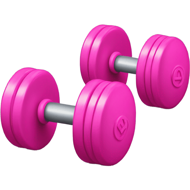 pink dumbbells emoji