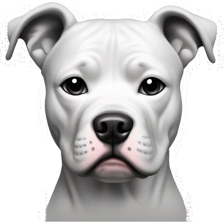 Pitbull noir et blanc emoji