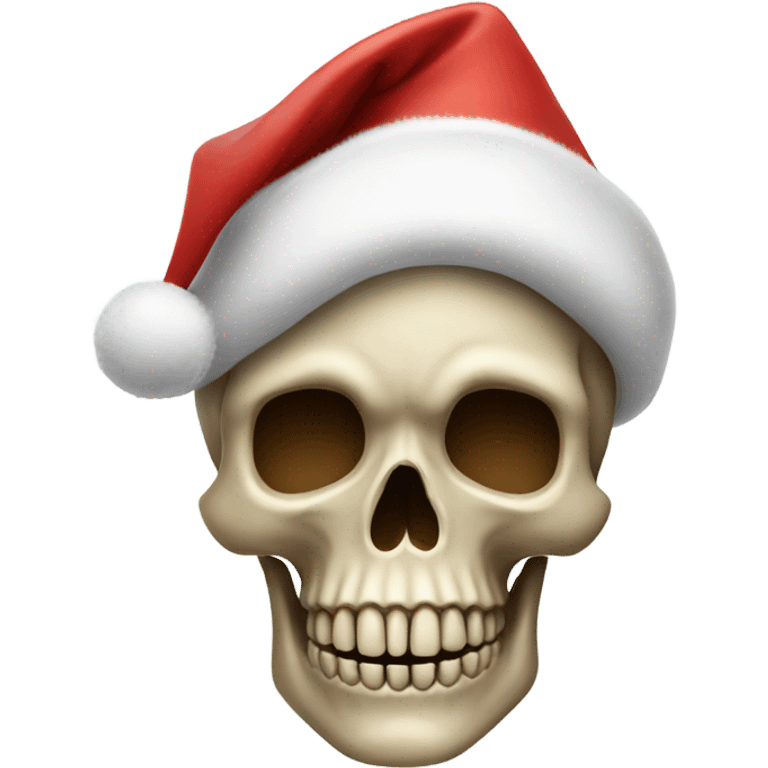 skull with cristmas hat emoji