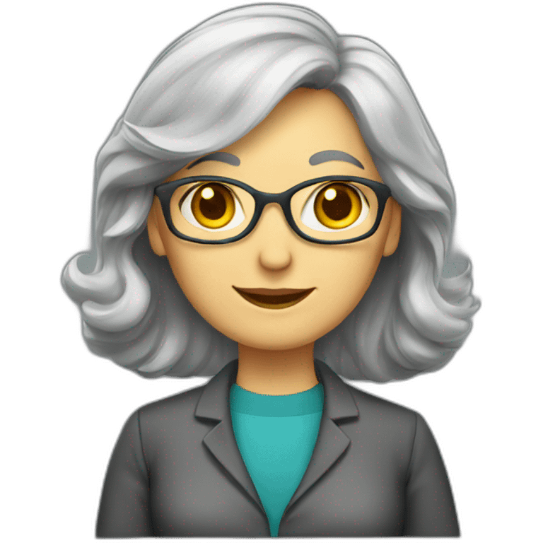 Grey hairs lady teacher emoji