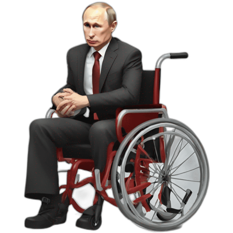 Sad meatcube blood big red wheelchair vladimir putin emoji