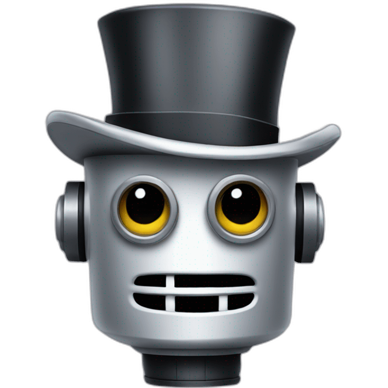 a robot with a top hat emoji