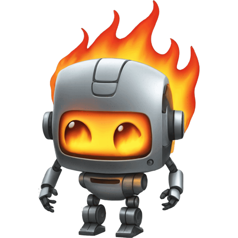 robot  fire emoji