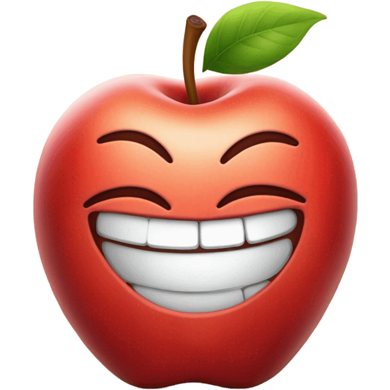 smiling apple emoji