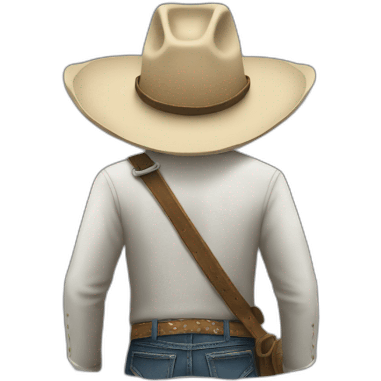 white cowboy from behind emoji