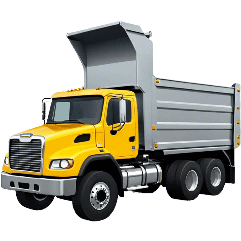 Dump Truck - Freightliner 114SD (Model Year: 2022) (Iconic colour: Yellow with black and silver) emoji